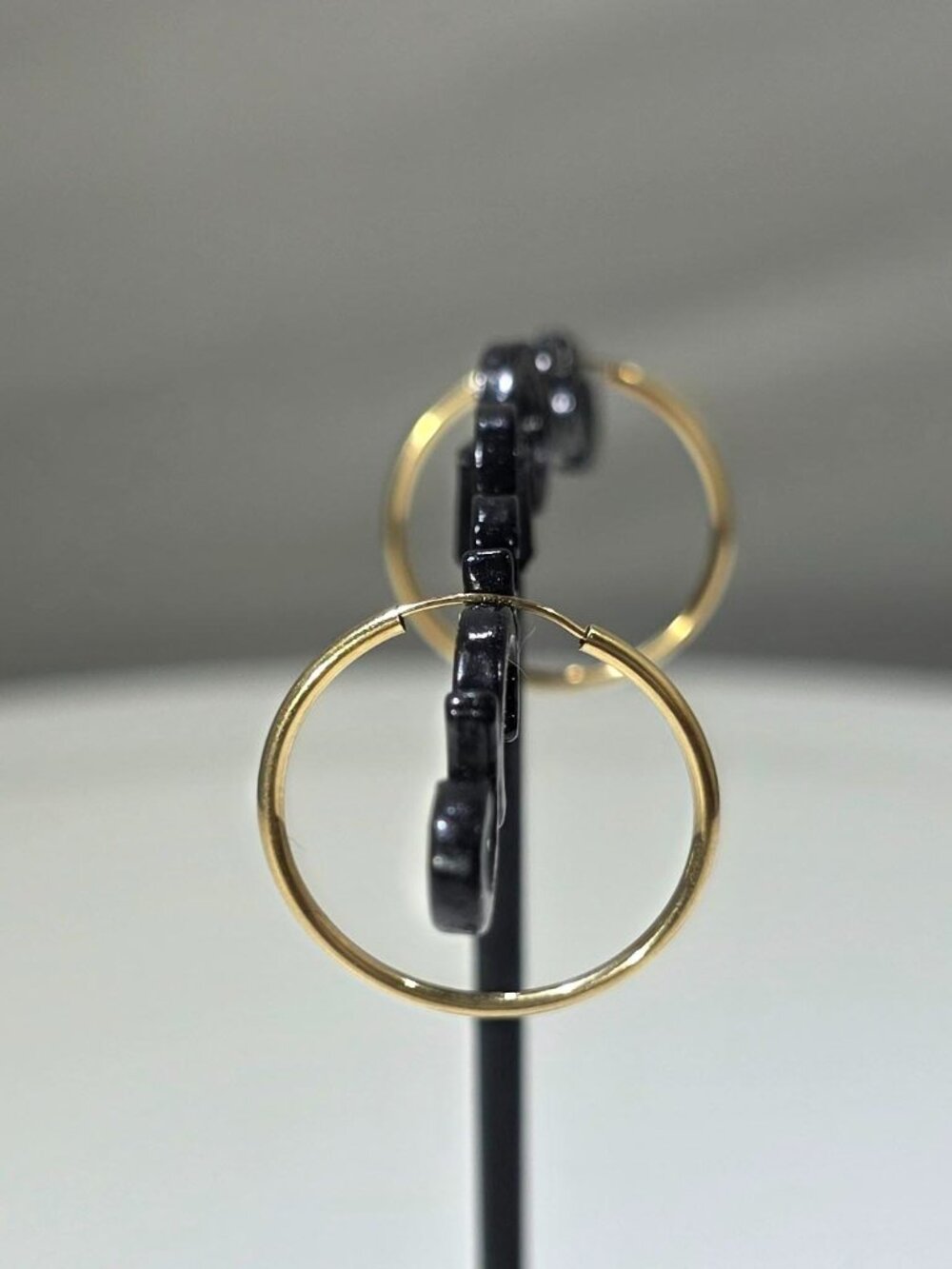 14K Yellow Gold Round Endless 20mm Hoop Earrings